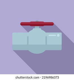 Water tap icon flat vector. Pipe sewer. Faucet sink