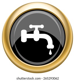 Water tap icon. Internet button on white  background. EPS10 Vector. 