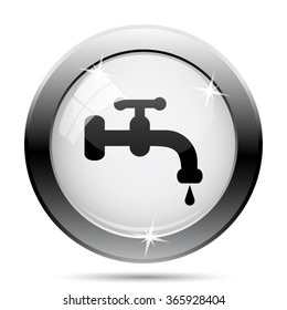 Water tap icon. Internet button on white background. EPS10 vector.