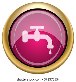 Water tap icon. Internet button on white background. EPS10 vector.