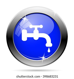 Water tap icon. Internet button on white background. EPS10 vector
