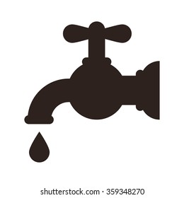 Water tap icon isolated on white background