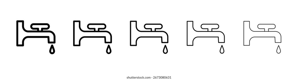 Icono de grifo de agua aislado Vector sobre fondo blanco