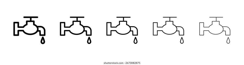 Icono de grifo de agua aislado Vector sobre fondo blanco