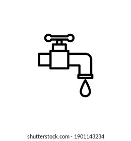 Water tap icon with line style