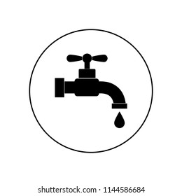 Water tap icon, logo