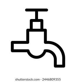 Wasserhahn-Symbol oder Logo-isoliertes Zeichen-Symbol-Vektorillustration - Hochwertige schwarze Stil-Vektor-Symbole
