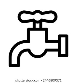 water tap icon or logo isolated sign symbol vector illustration - high quality black style vector icons
