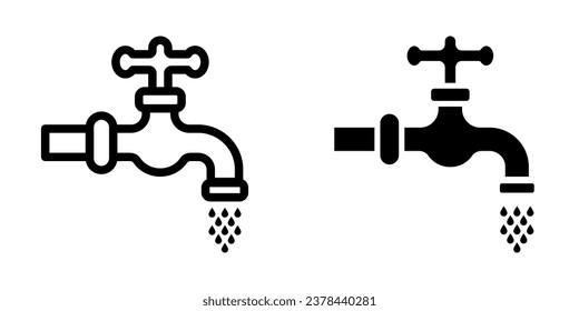 Water tap Icon, for mobile concept and web design. vector illustration