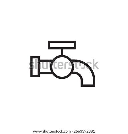 water tap icon outline editable stroke line drawing eps