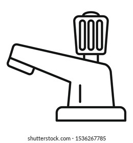 Water tap icon. Outline water tap vector icon for web design isolated on white background