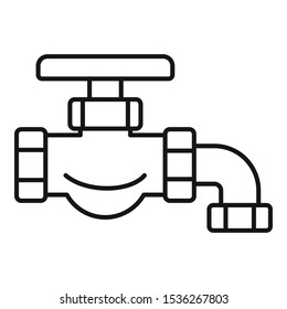 Water tap icon. Outline water tap vector icon for web design isolated on white background