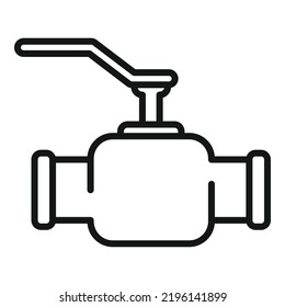 Water tap icon outline vector. Drain plumber. Sink faucet