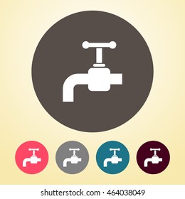 Water Tap Icon in round shape.