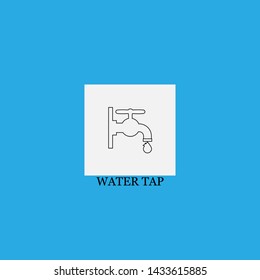 water tap icon sign signifier vector