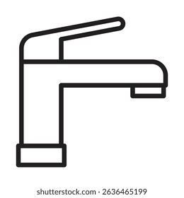 Water tap icon Thin line illustration