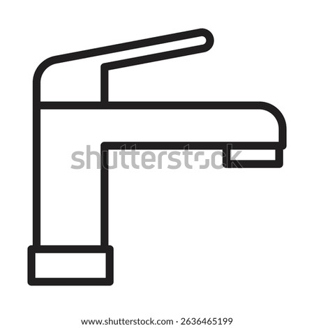 Water tap icon Thin line illustration