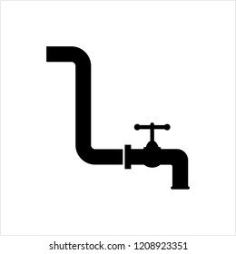 Wassertap-Symbol Vektorgrafik-Illustration