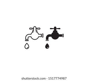 water tap icon vector design element logo template
