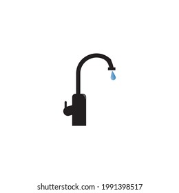 Plantilla de diseño de vectores de icono de grifo de agua