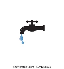 Water tap icon vector design template