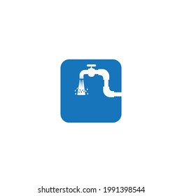 Plantilla de diseño de vectores de icono de grifo de agua
