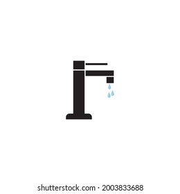 Water tap icon vector design template