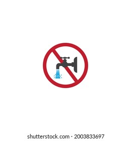 Water tap icon vector design template