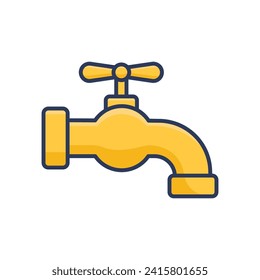 Wasserhahn-Symbol-Vektordesign-Vorlage einfach und sauber