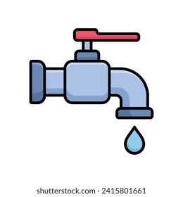 water tap icon vector design template simple and clean