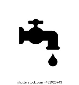 Water tap icon . Vector illustratio