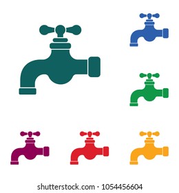 Water tap icon. Vector illustration