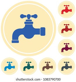 Water tap icon. Vector illustration

