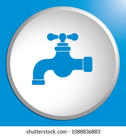 Water tap icon. Vector illustration
