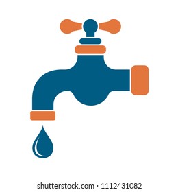 Water tap icon. Vector illustration