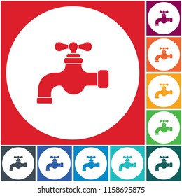 Water tap icon. Vector illustration

