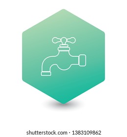 Water tap icon. Vector illustration