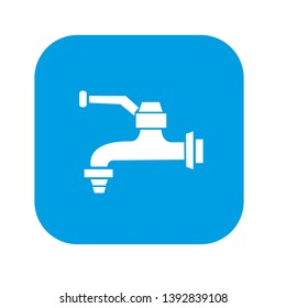 Water tap icon. Vector illustration isolated on white background