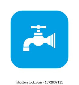 Water tap icon. Vector illustration isolated on white background