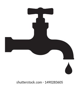 Water tap icon. Vector illustration