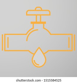 Water tap icon. Vector illustration