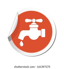 Water tap icon. Vector illustration