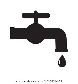 Water tap icon vector illustration sign