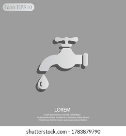 water tap icon. Vector illustration EPS 10.