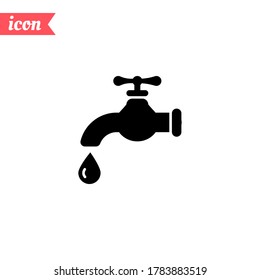 icono del grifo de agua. Ilustración del vector EPS 10.