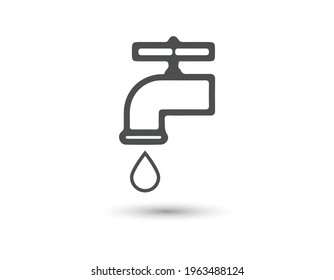 Icono del grifo de agua. Ilustración del vector