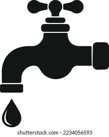 Water tap icon. Vector illustration