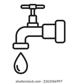 Water tap icon. vector illustration.