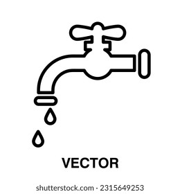 water tap icon vector illustration logo template illustration on white background. 