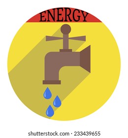 Water tap icon. Vector illustration